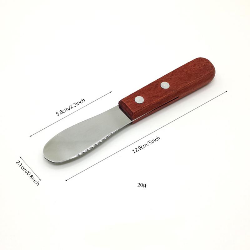 Нож для масла с деревянной ручкой, кухонный нож для масла, нож для нарезки сэндвичей, крема, джема, сыра, детские столовые приборы, посуда, кухонные принадлежности