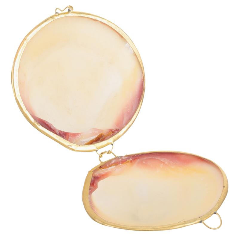 Шкатулка для хранения ракушек с жемчугом Нежный футляр для колец Серьги Шикарные украшения Настольный декор Маленький контейнер для ожерелий