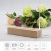 5-1PCS Wooden LED Base Strip USB Lighted Stand Display Bases Lamp Holder Night Lights Bases Handmade DIY Art Decor Ornament