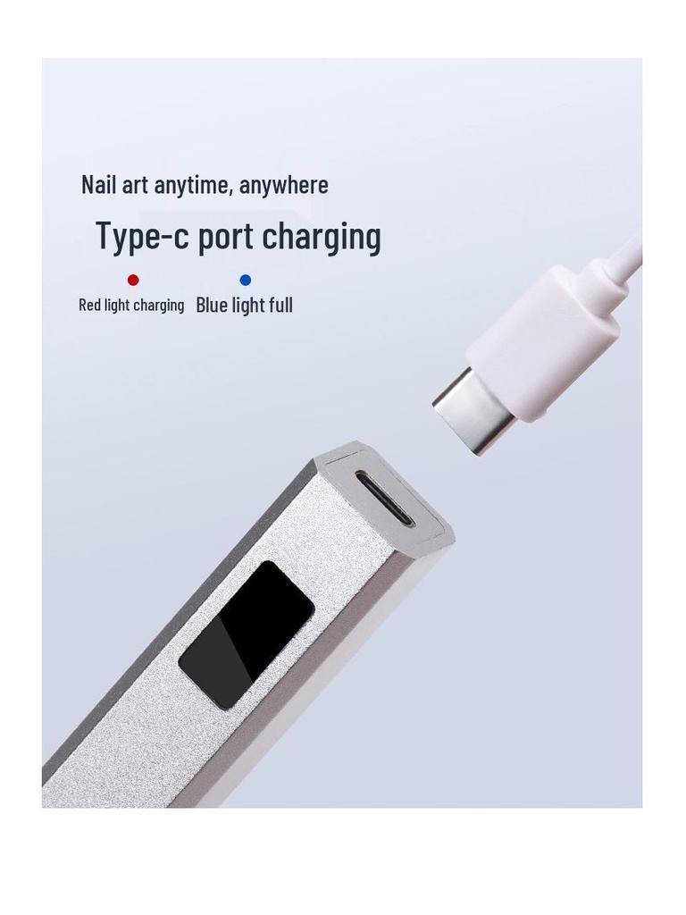 Портативная УФ-лампа для гелевых ногтей с дисплеем - Быстрая сушка, питание от USB, без потемнения кожи рук