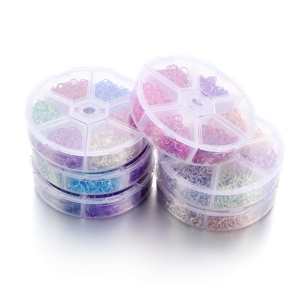 1 комплект, красочное открытое кольцо с одной петлей, разделенные кольца для прыжков, ожерелье, браслет, серьги, разъем для DIY, аксессуары для изготовления ювелирных изделий