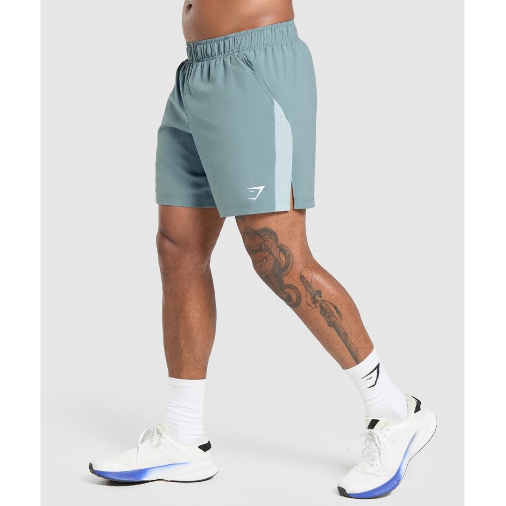 Gymshark Sport 7 Shorts Rest Blue Cool Blue A1b3l Uddc