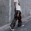 Hip Hop Vintage Graffiti Oversized Pants Spring Autumn High Waist Men Women Streetwear Fashion Loose Casual Wide Leg Trousers