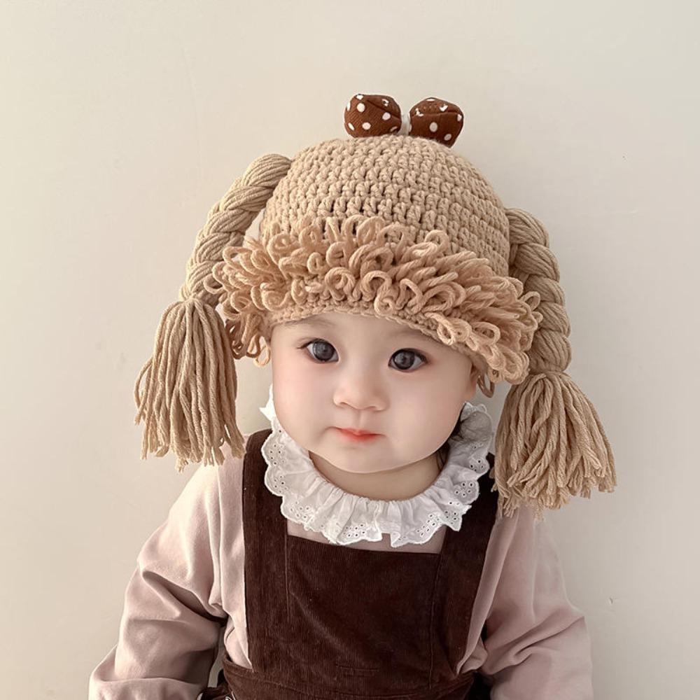 Windproof Kids Knitted Hat Breathable Newborn Headgear Personality Baby Woolen Cap Autumn
