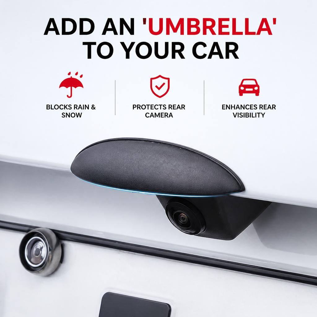 Car Rear Camera Rain Cover, Universal Rear View Camera Visor, Waterproof Shield for Vehicle Backup Camera