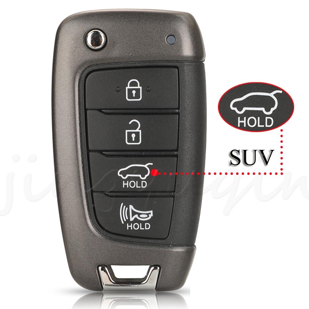 Jingyuqin Умный брелок-заготовка с откидным лезвием для Hyundai Accent Elantra Kona Santa Fe Tucson Veloster Автоаксессуары