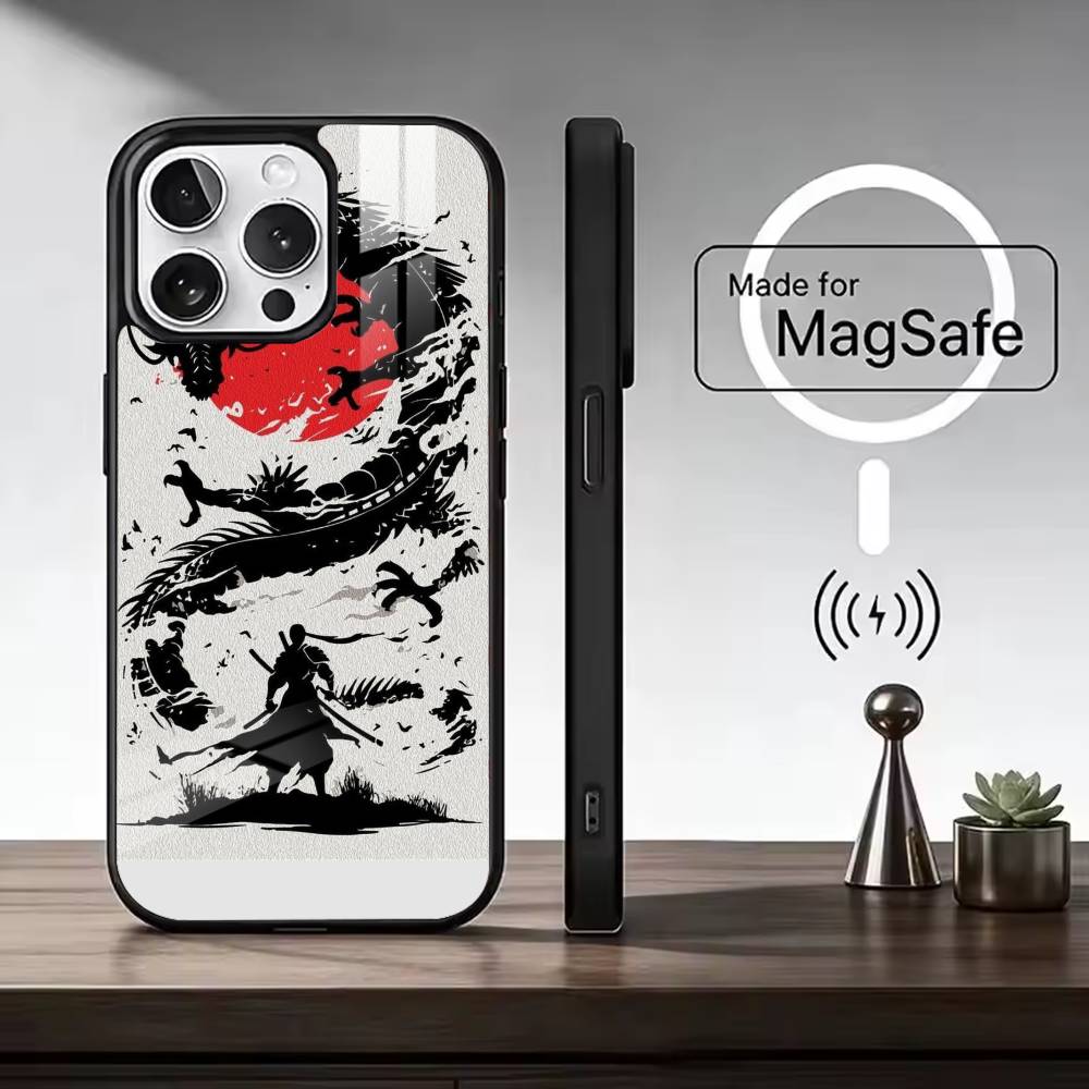 Personalized Japanese B-Bushido Phone Case For iPhone17,16,15,14,13,12,11 Plus,Pro Max, New Magnetic Wireless Charging
