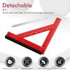 New Woodworking Triangle Ruler Metric 90° Measuring Ruler Alloy Multifunction Angle Ruler Horizontal Position Right Angle Ruler
