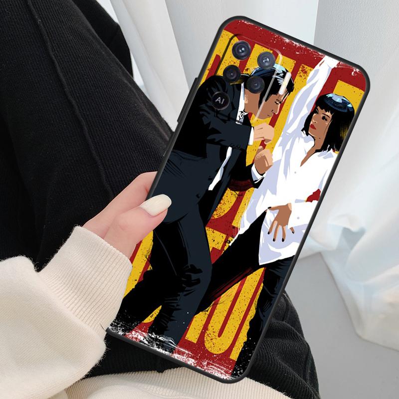 Чехол для телефона Pulp Fiction Танцующий для Oppo A17 A57 A77 A40 A78 A54 A74 A94 A76 A16 A96 A18 A60 A80 A38 A58 A98 A15 A5 Pro