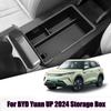 Для BYD Yuan UP EV 2024 Аксессуары ABS Черный Центральный подлокотник Вторичное хранение Сортировка Упорядочивание Контейнер Органайзер для центральной консоли