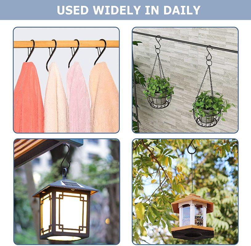 10/5/1PCS Hanging Heavy Duty S Hooks with Safety Buckle Design for Clothes Towel Plants Home Kitchen Door Closet Garden Storage