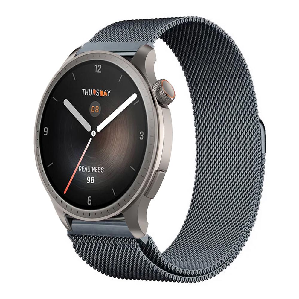 22 мм 20 мм Миланский ремешок для Amazfit Balance 2/Bip 6 5/GTR 4 3 Pro 47 мм Магнитный браслет для Amazfit Active 2/GTS 4 3 mini Ремешок