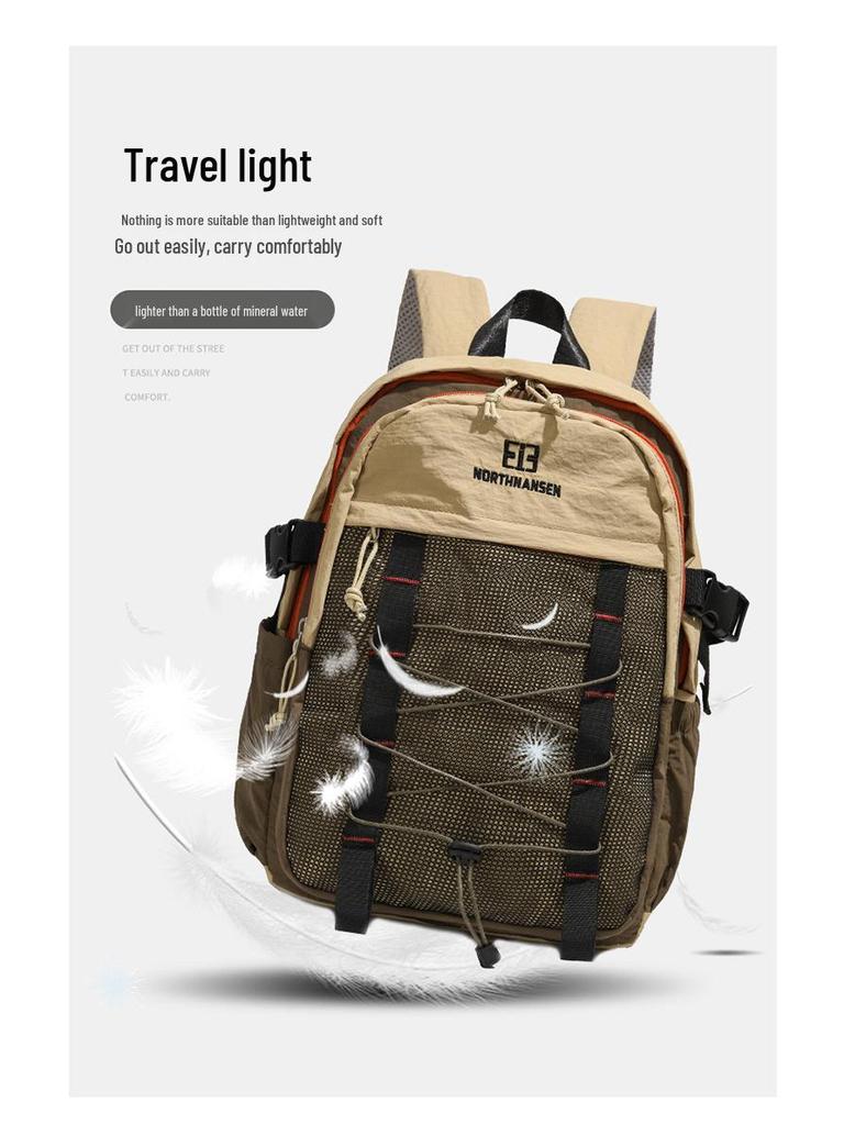 Мужской рюкзак большой вместимости для альпинизма и путешествий - Легкий, Модный, Повседневный студенческий рюкзак для книг