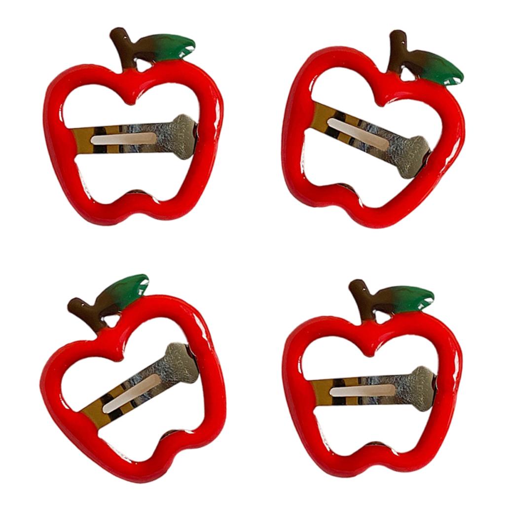 Cute Fruit Shaped Metal Hair Clips For Kids Lightweight Durable Barrettes For Girls Daily Use Party Accessories