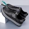 Men's Leather White Shoes Men's 2025 Spring Sports Breathable Student Board Shoes Men's Trendy Shoes