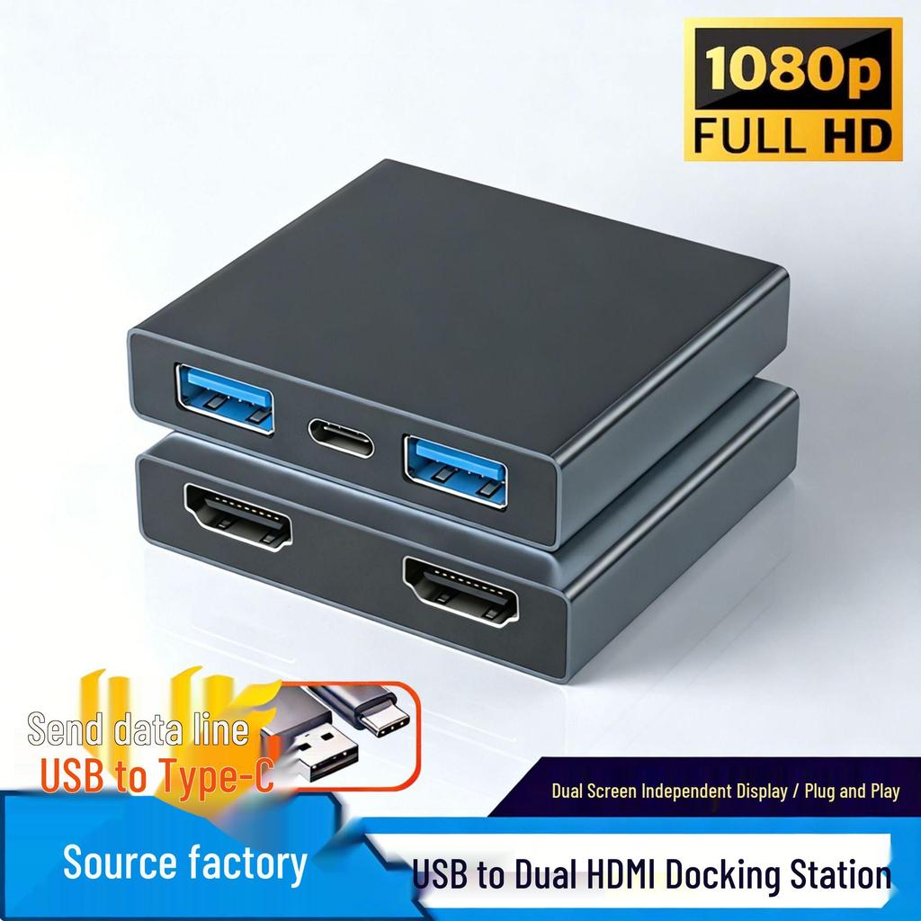 5-в-1 USB-C док-станция HDMI: 4K HD USB-хаб для ноутбука/телефона/Switch