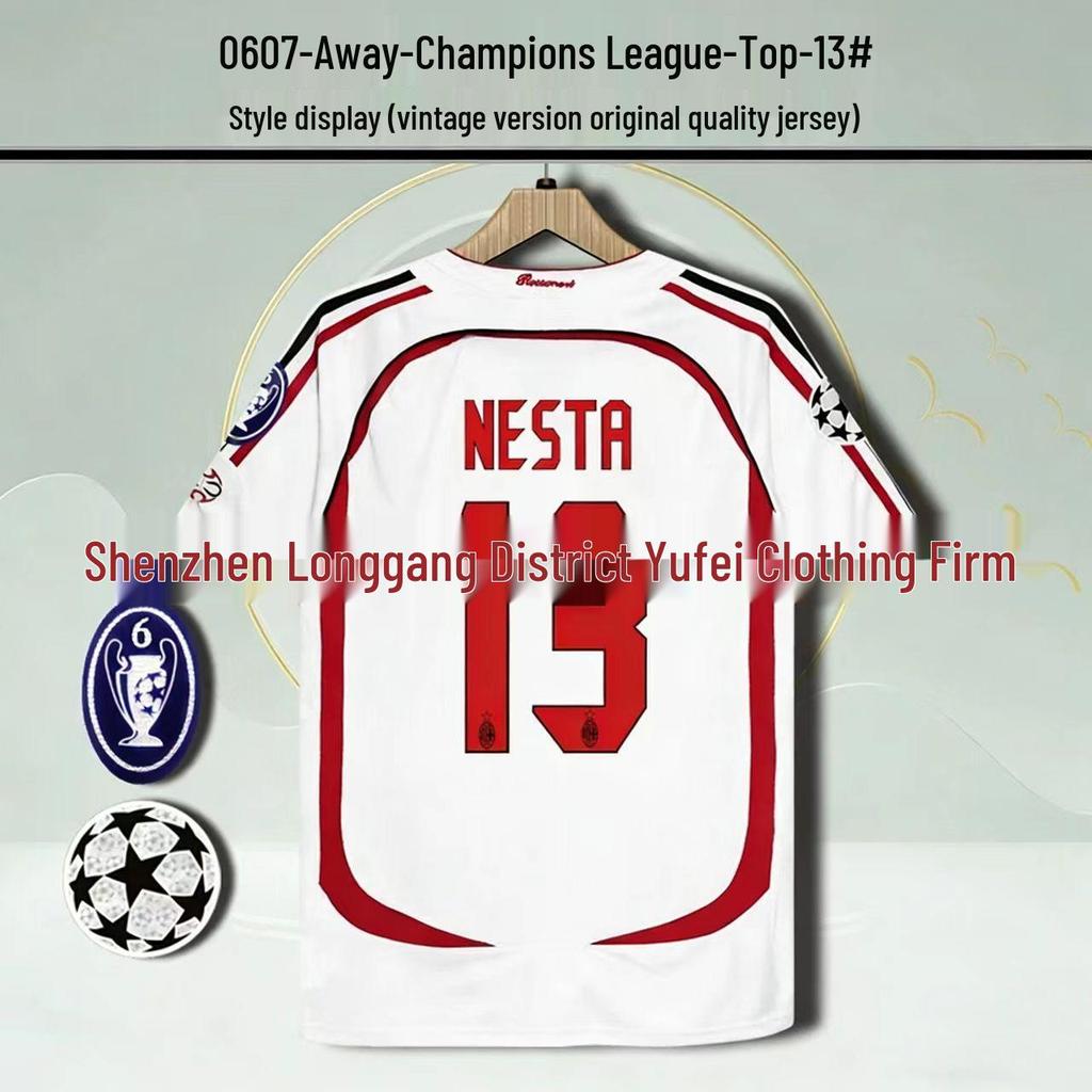 Классическая ретро-футболка 0607AC, домашняя и гостевая, памятная: Кака #22, Роналдиньо #80, Роналдо #99