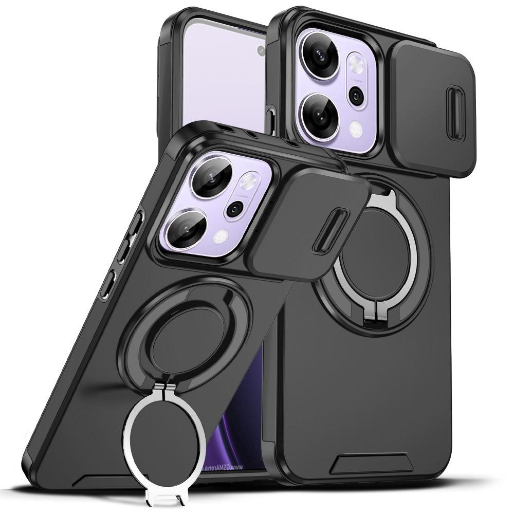 Прочный Бронированный Магнитный Чехол Для OPPO Reno 15 14 13 Pro 15F 14F 13F TPU 360 Градусов Ударопрочный Слайдер Защита Камеры Подставка Чехол