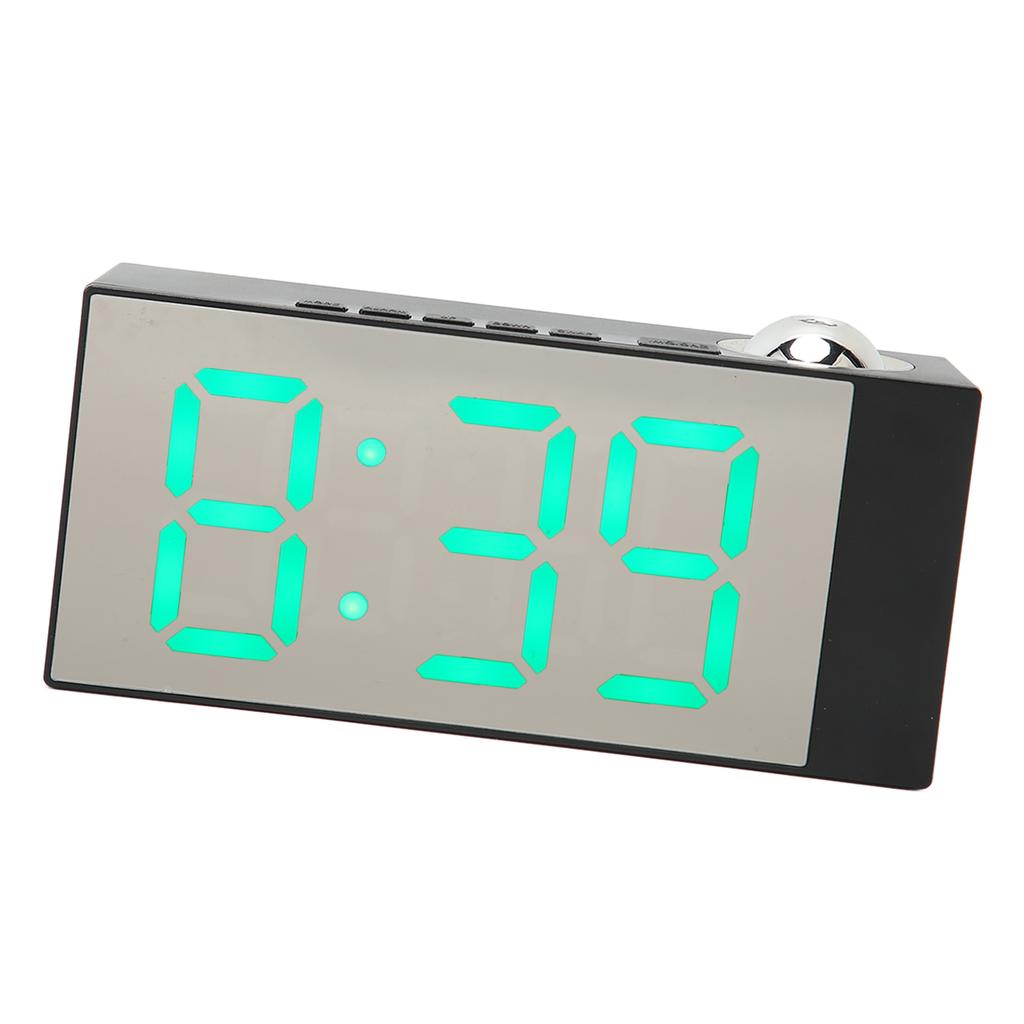 Projection Alarm Clock USB Charger Port Adjustable Brightness Digital Clock with 180 Degree