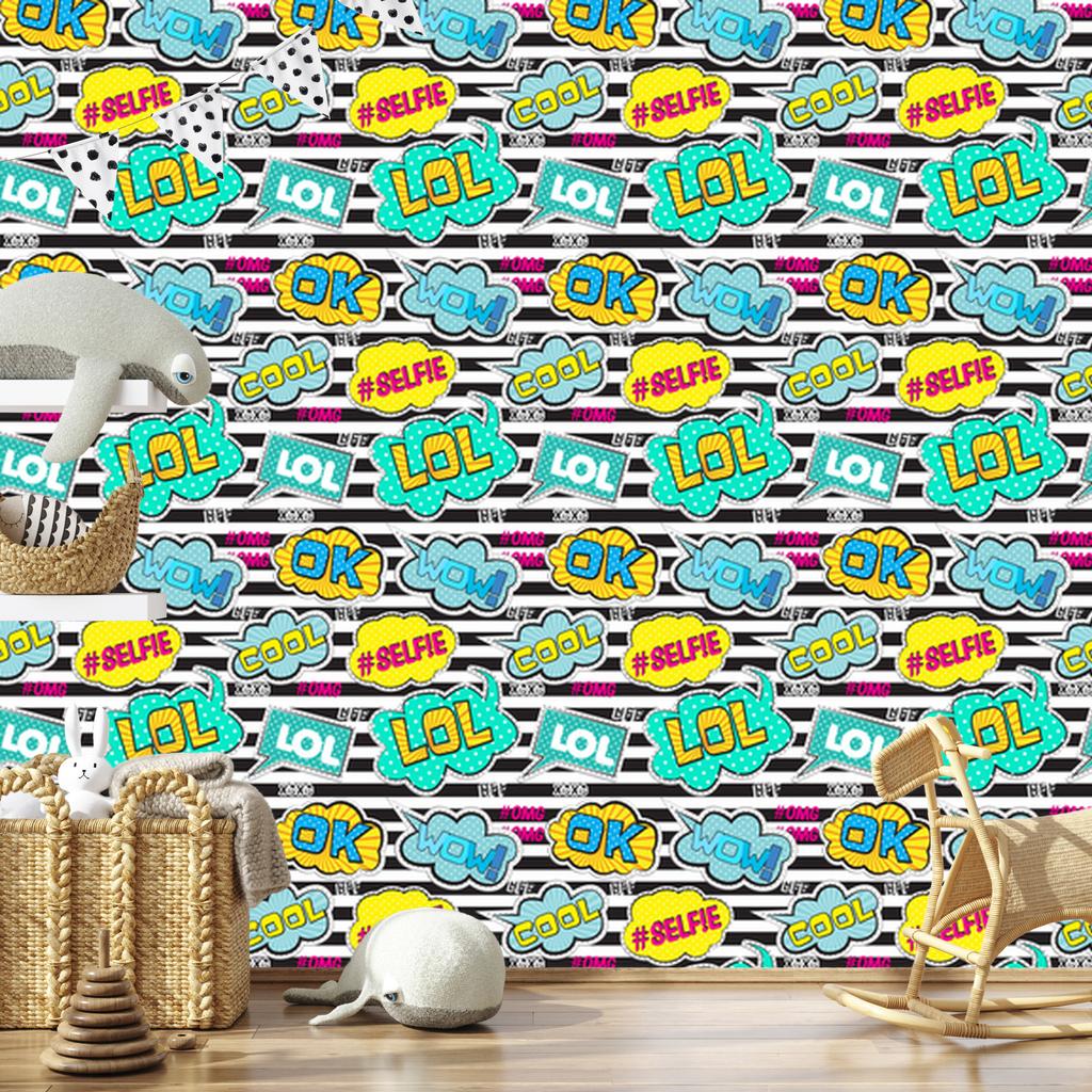 Comic wallpaper for living room and bedroom 50x1000