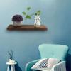 Brown Paulownia Wall Mounted Shelves Rustic Wood Storage Rack Display Rack Floating Shelf  Bedroom