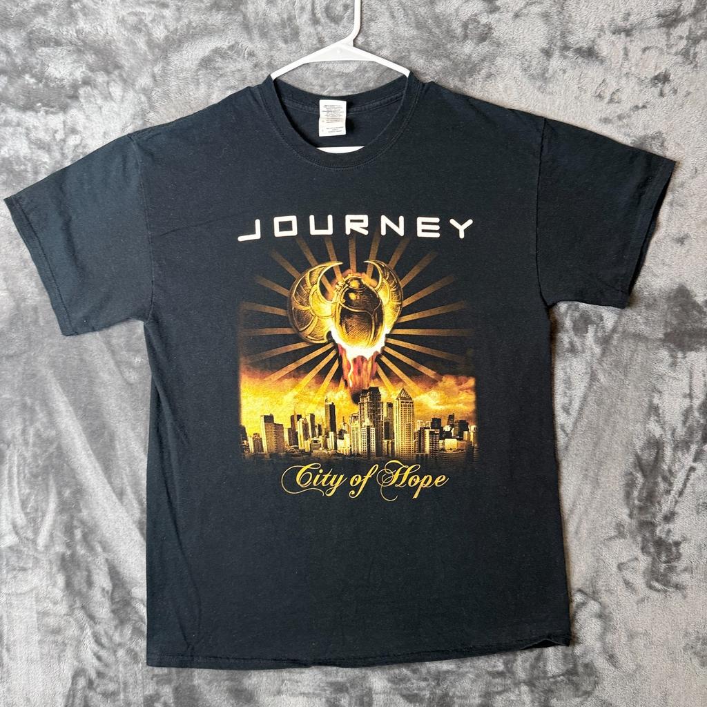 Vintage Journey City Of Hope NYC Eclipse Tour 2012 Band Promo Black T-Shirt L Unisex T-Shirt