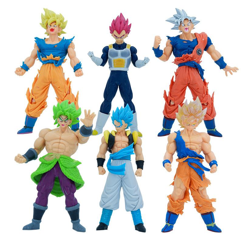 Аниме Dragon Ball Z Супер Сайян Сон Гоку Броли Гогета Веджета ПВХ Фигурки Действия Статуя Коллекционная Модель Детские Игрушки Кукла Подарки