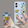 Мультяшный чехол для мобильного телефона подходит для Apple 15 Beechburg iPhone17/16pm, забавный, с подставкой, 14pro, мягкий и прозрачный.