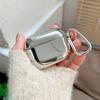 Чехол для наушников Xnyocn Electroplate для Airpods 1 2 3, простой защитный чехол для Airpods Pro, серебристый металлический чехол с коробкой-брелком
