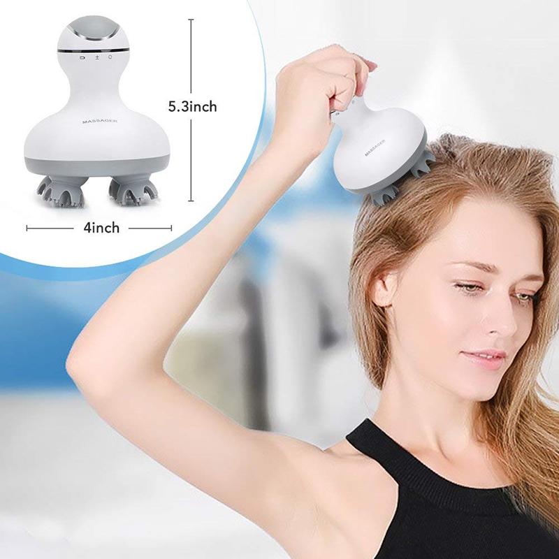 Портативный 3D электрический расслабляющий массажер для кожи головы, скребок для головы, массажер для мышц плеч, теленка