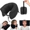 Шея с эффектом памяти также может использоваться как портативная подушка для поясницы и компактная подушка, пена, ягодицы, (черный)