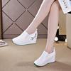 Height Increase In Spring and Summer, New Leather Embroidery One-pedal Breathable Low-top Single Shoes, Slope Eye Women's Casual Shoes