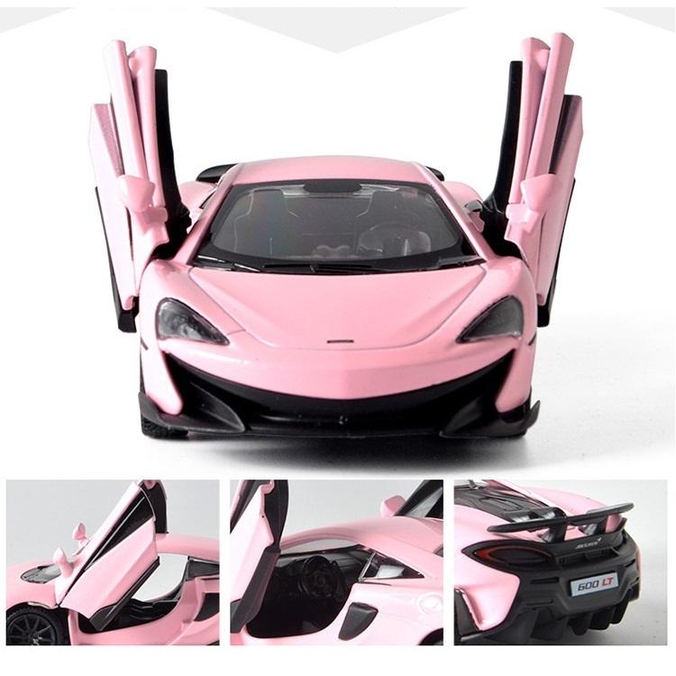 Суперкар McLaren 600LT 5 дюймов Металлическая машина Симуляция Литье под давлением и Игрушечные транспортные средства RMZ city 1:36 Сплавная модель с инерционным механизмом