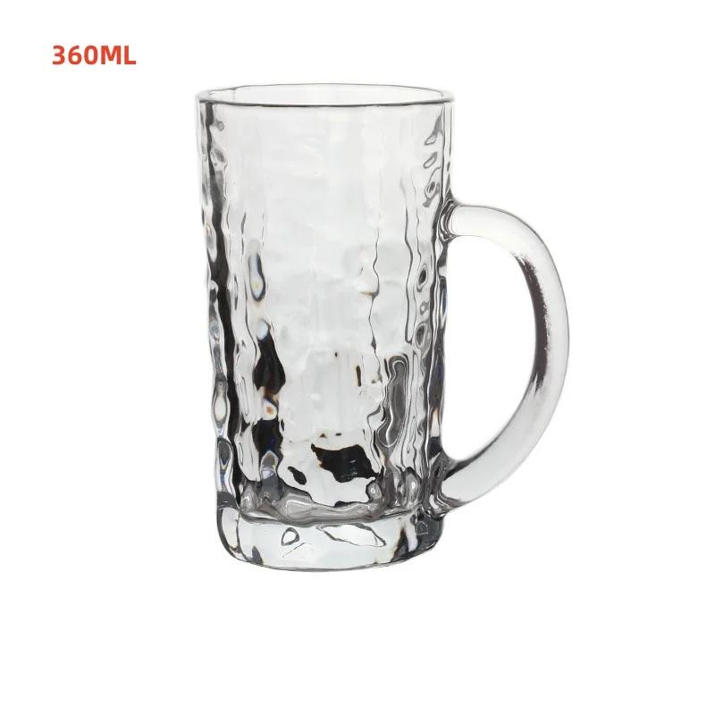 330/360 мл пивные бокалы кружка большой емкости толстая пивная кружка стеклянная хрустальная стеклянная чашка прозрачная с ручкой для клуба бар вечеринка дома