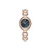 Серия Часы Кварцевый Механизм Браслет из Нержавеющей Стали Черный Циферблат Женские Цепочка с Бриллиантами Розовое Золото Женские часы 5376806