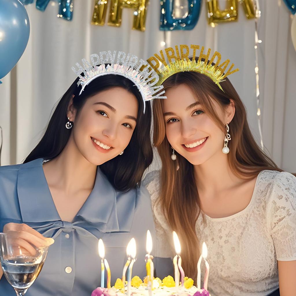 Фестивальные реквизиты Головные уборы Повязка на голову для детской семейной вечеринки по случаю дня рождения Прекрасный сверкающий головной убор Аксессуары для вечеринок