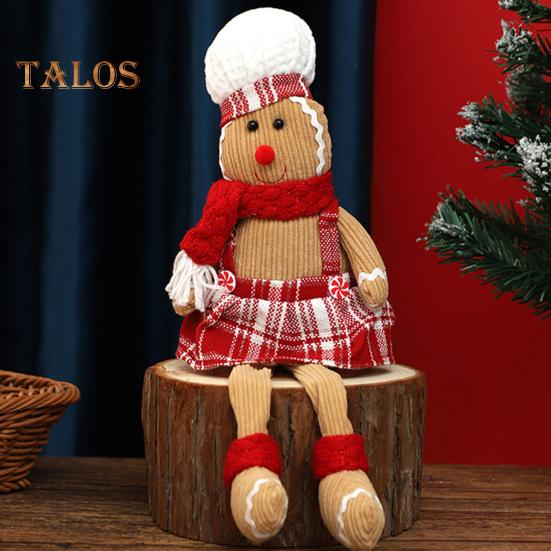 Пряничный человечек, кукла с длинными ногами, рождественская мягкая плюшевая игрушка, милая кухонная пряничная фигурка для мужчин и женщин, украшение на рождественскую елку