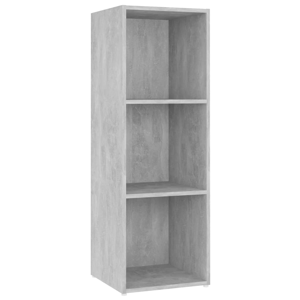 TV Cabinets (2 pcs) Concrete Grey 107 x 35 x 37 cm Engineered Wood