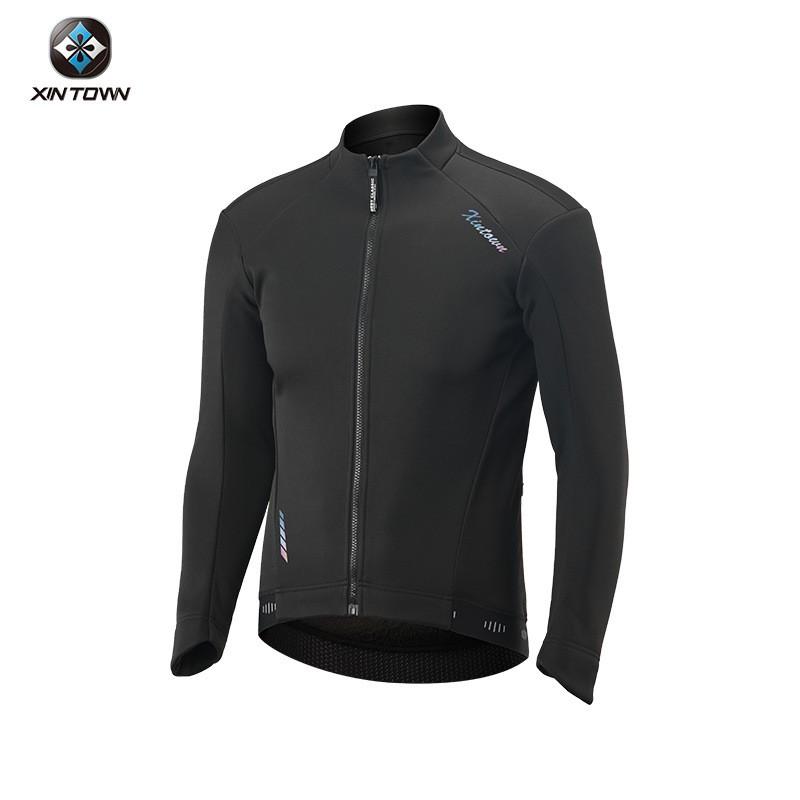 Mens Winter Windbreaker Jacket Water-Resistant Long-Sleeve Cycling Top Running Biking Outdoor Sports