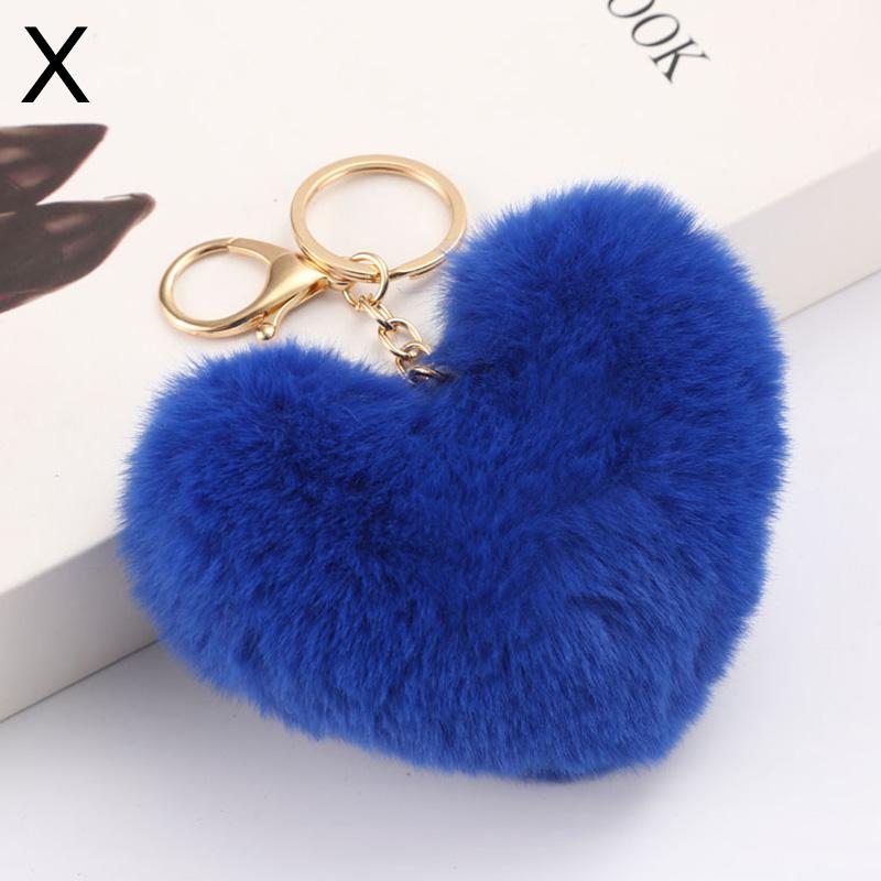 1 шт. помпон сердце любовь брелки плюшевые шарики из меха пушистая модная сумка ювелирные изделия женские украшения автомобиля