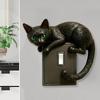 Black Cat Switch Cover 3D Dog Light Switch Cover Animal Toggle Switch Plate Cover Home Office Room Decorative Accessories