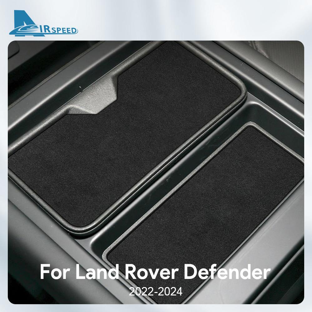 Suede Leather Car Coaster Sticker LHD for Land Rover Defender 2022 2023 2024 Car Center Console Coaster Panel Trim Accessories