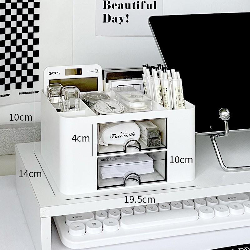 Desktop Acrylic Box Storage Pen Holder For Office Workstation