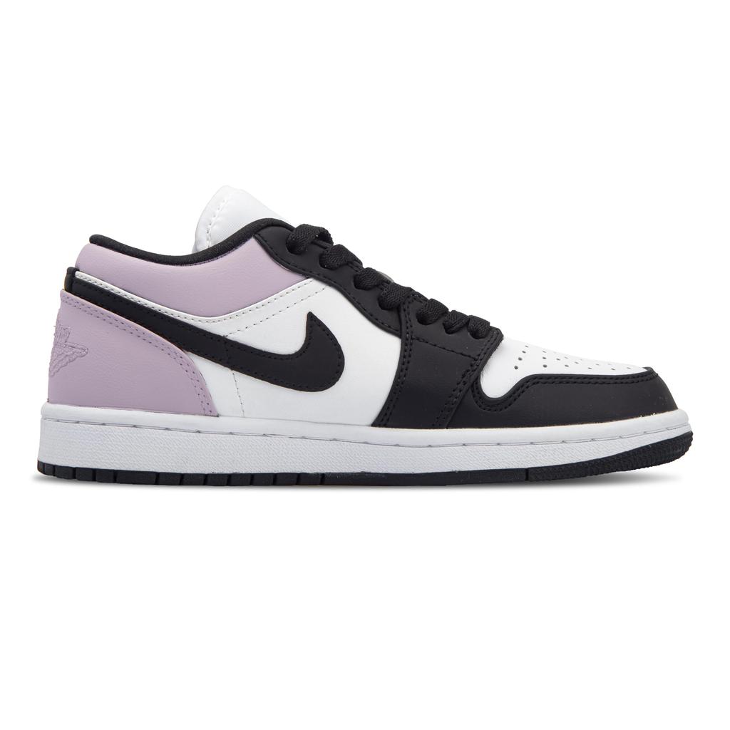 Jordan Air Jordan 1 Нескользящие Низкие Винтажные Баскетбольные Кроссовки Женские Белый Черный Фиолетовый DC0774-101(Команда34-)