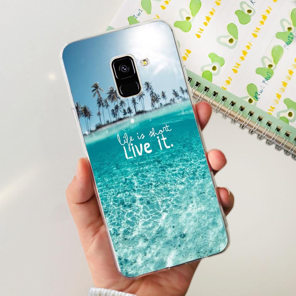 For Samsung A8 2018 Case A8 Plus Cover SM-A530F SM-A730F Fundas Fashion Butterfly Marble Soft Bumper For Samsung A8+ 2018 Hoesje