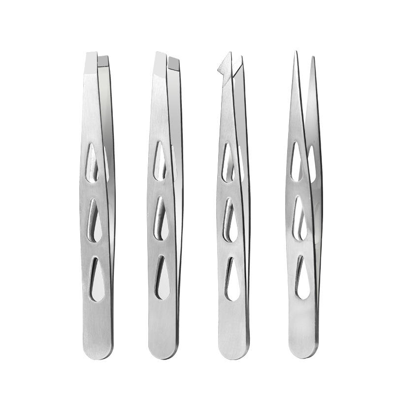 4pcs Eyebrow Tweezers Set - Professional Precision for Brow Shaping, Beard Plucking amp; False Lash Application,Eyebrow Tool Set