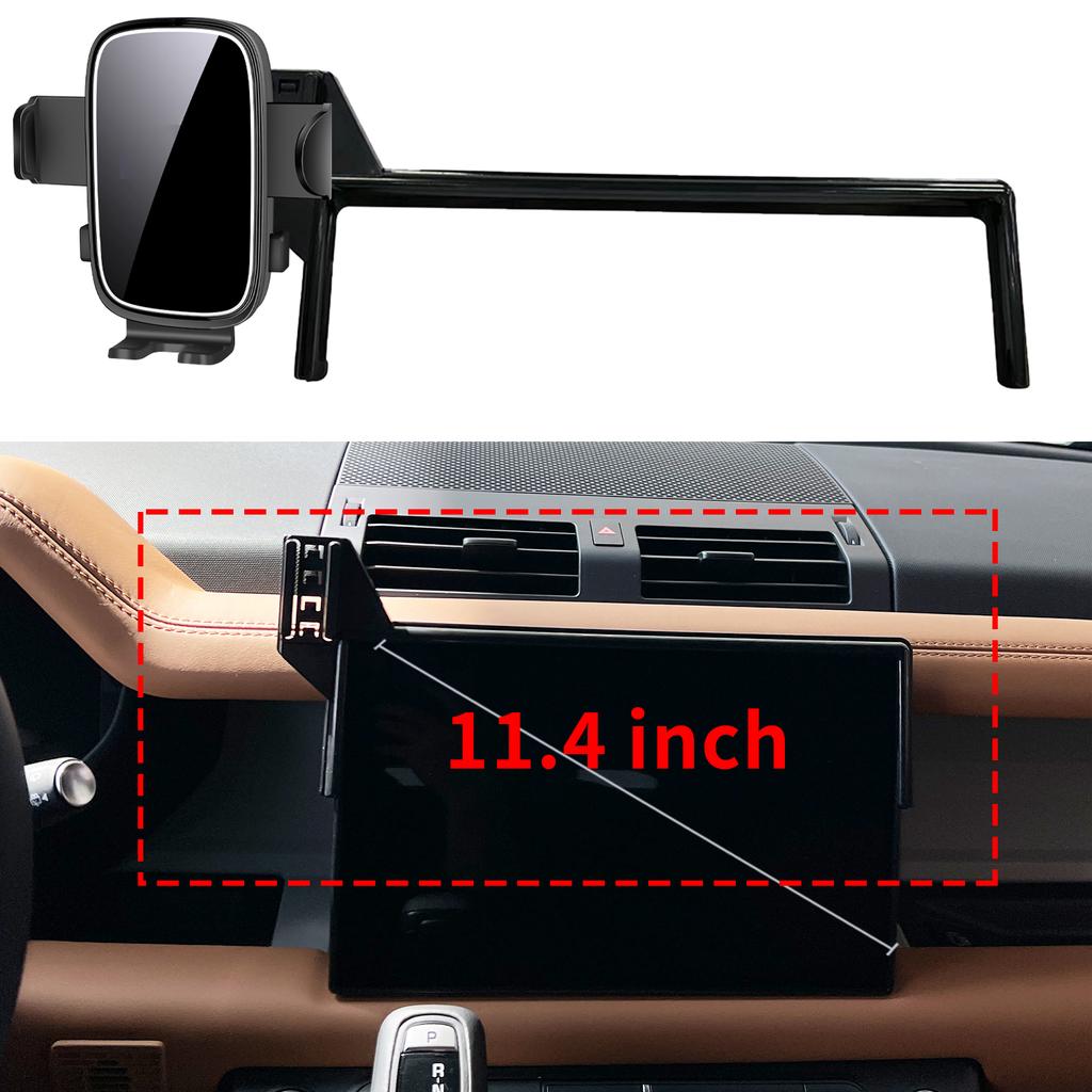 Support de téléphone personnalisé adapté pour Land Rover Defender 2022 2023 2024 2025, Base d'écran de tableau de bord, sans perceuse