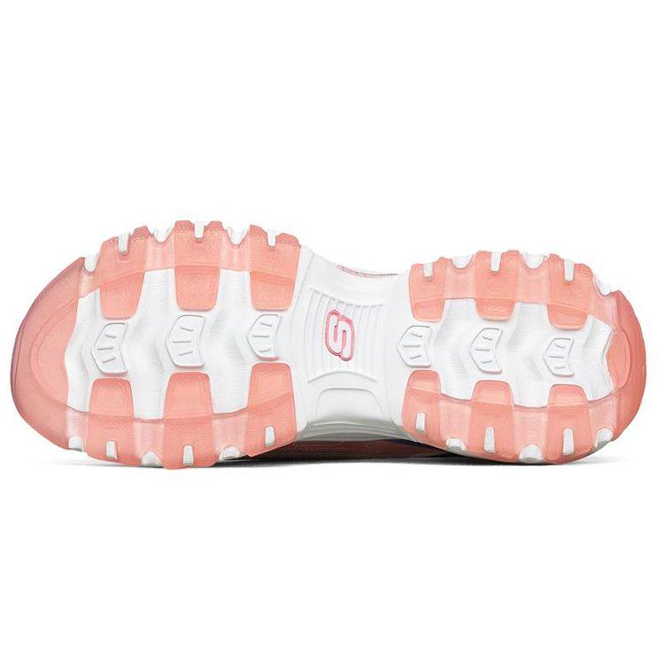 Skechers DLites 1.0 Ткань Синтетическая кожа Color Block Спортивные Низкие Повседневные Кроссовки Женские Розовый Синий Желтый 149235-PKMT