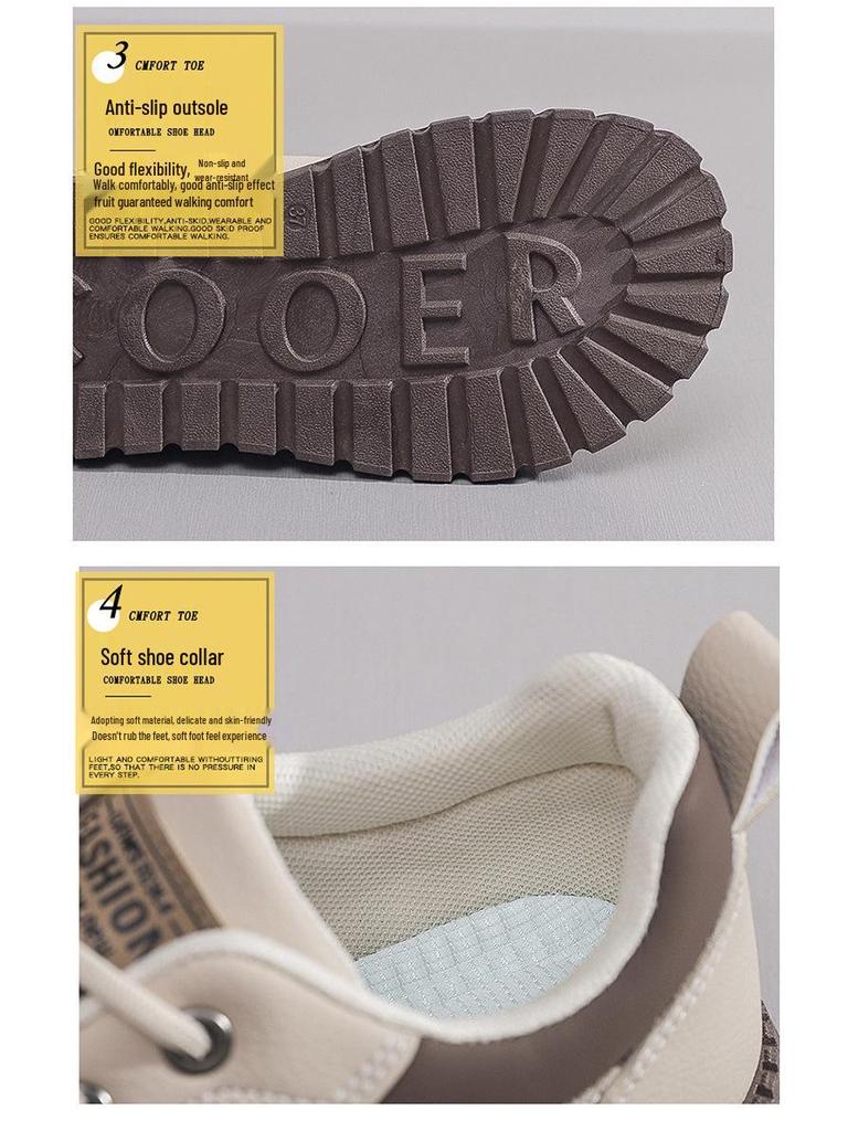 2024 Осенние Белые Женские Кроссовки в Корейском Стиле на Толстой Подошве, Модель XQ229