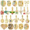 Серия Gold DIY Шармы Бусина Оригинальная Медь Инкрустированная Цирконием Подвески Солнце Насекомое Подходят для Браслета Ювелирный Подарок Маркировка